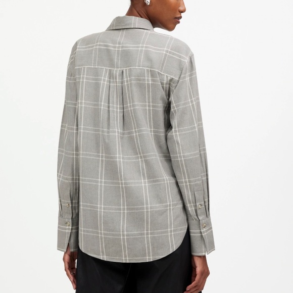 Madewell Gray Plaid Button-Up Shirt - Picture 4 of 5